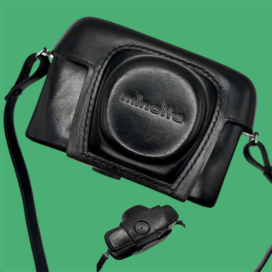 Étui rigide en cuir pour Compact télémétrique - Minolta